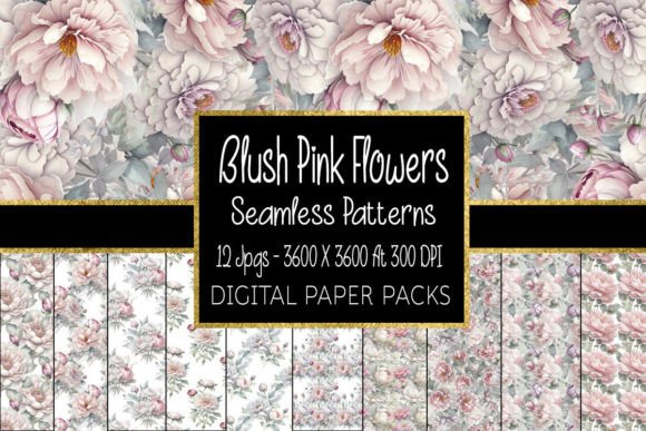 Blush Pink Flower Seamless Patterns: A Versatile Design Resource for Creatives