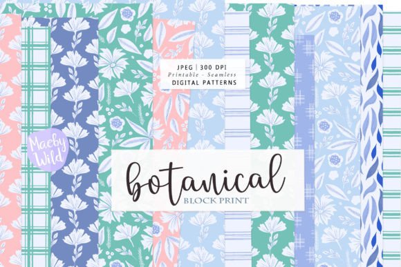 Botanical Block Print Vintage Patterns: A Timeless Design Collection
