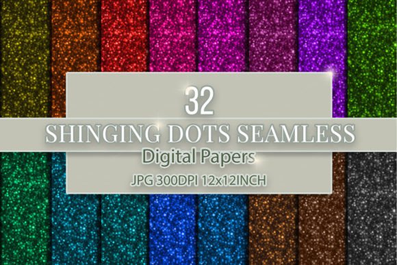 Bundle 32 Glitter Seamless Patterns 602: A Versatile Resource for Designers