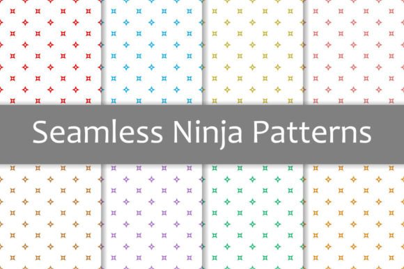Colored Seamless Ninja Patterns Set: A Versatile Tool for Designers and Creators