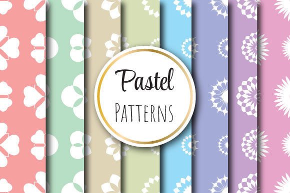 Decorative Pastel Patterns and Seamlessly Repeating Pastel Patterns
