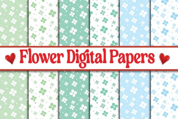 Digital Floral Patterns Seamless Papers