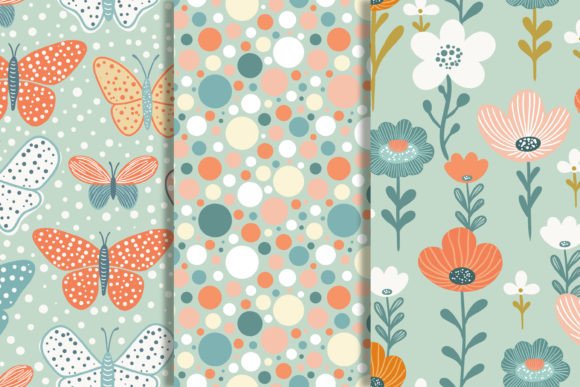 Exploring Patterns Collection and Seamless Patterns in One Color Scheme