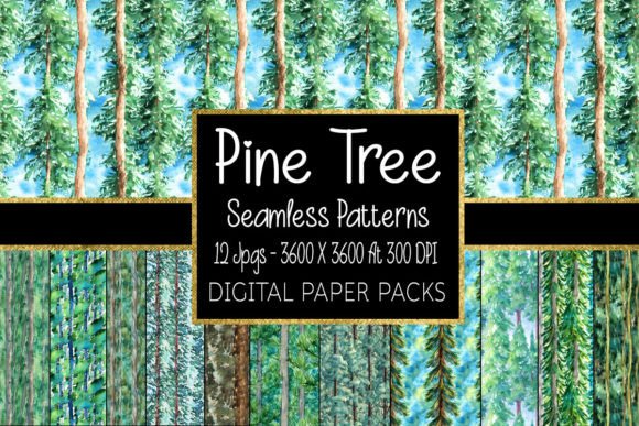 Pine Tree Seamless Patterns