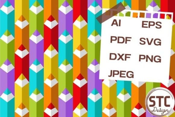 Rainbow Color Pencils Patterns: A Versatile Resource for Creative Designers