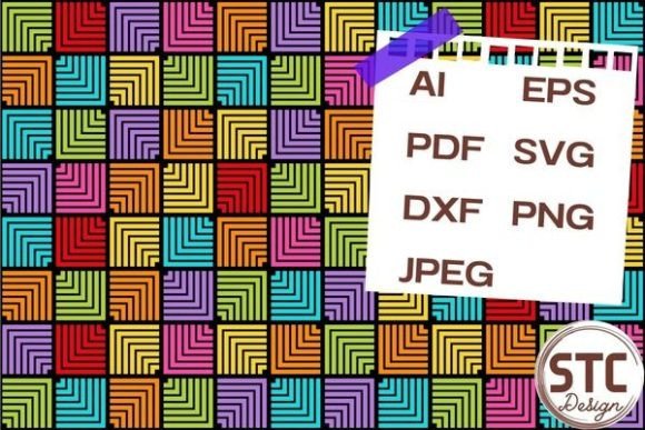 Rainbow Color Square Patterns