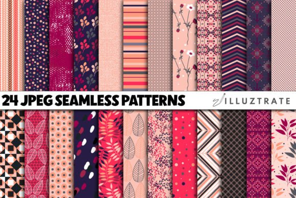 Red and Pink Retro Patterns