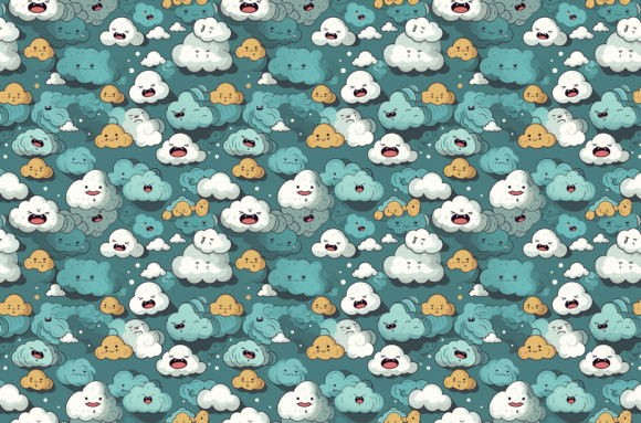 Retro Clouds Pattern – A Timeless Design for Modern Use
