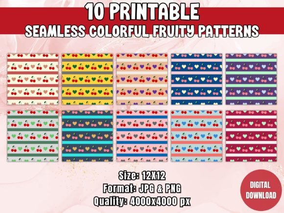 Seamless Fruity Patterns for Creative Projects